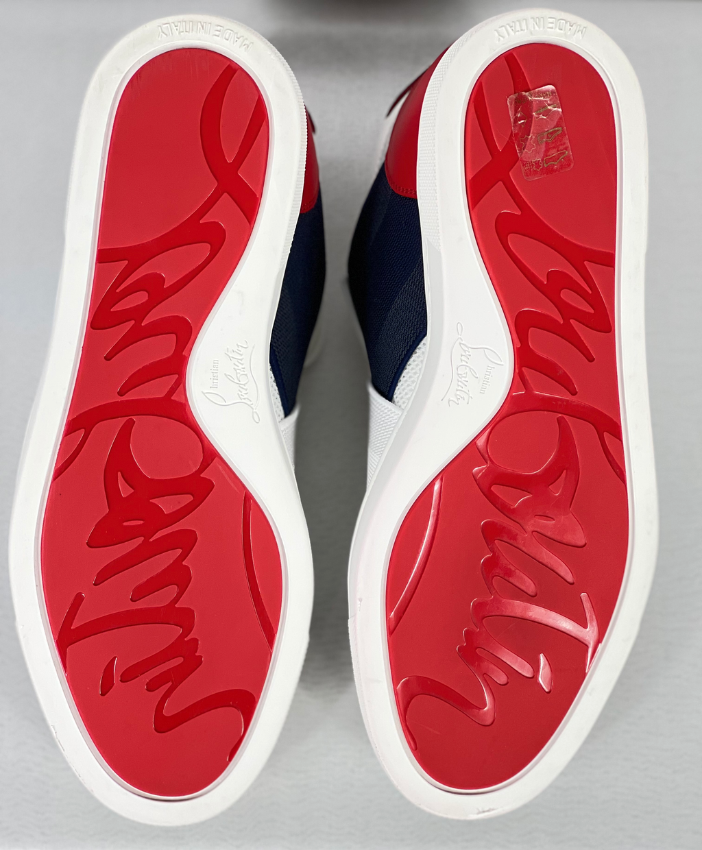 Christian Louboutin White Spike Low-Top Sneakers | Pre-Owned 37