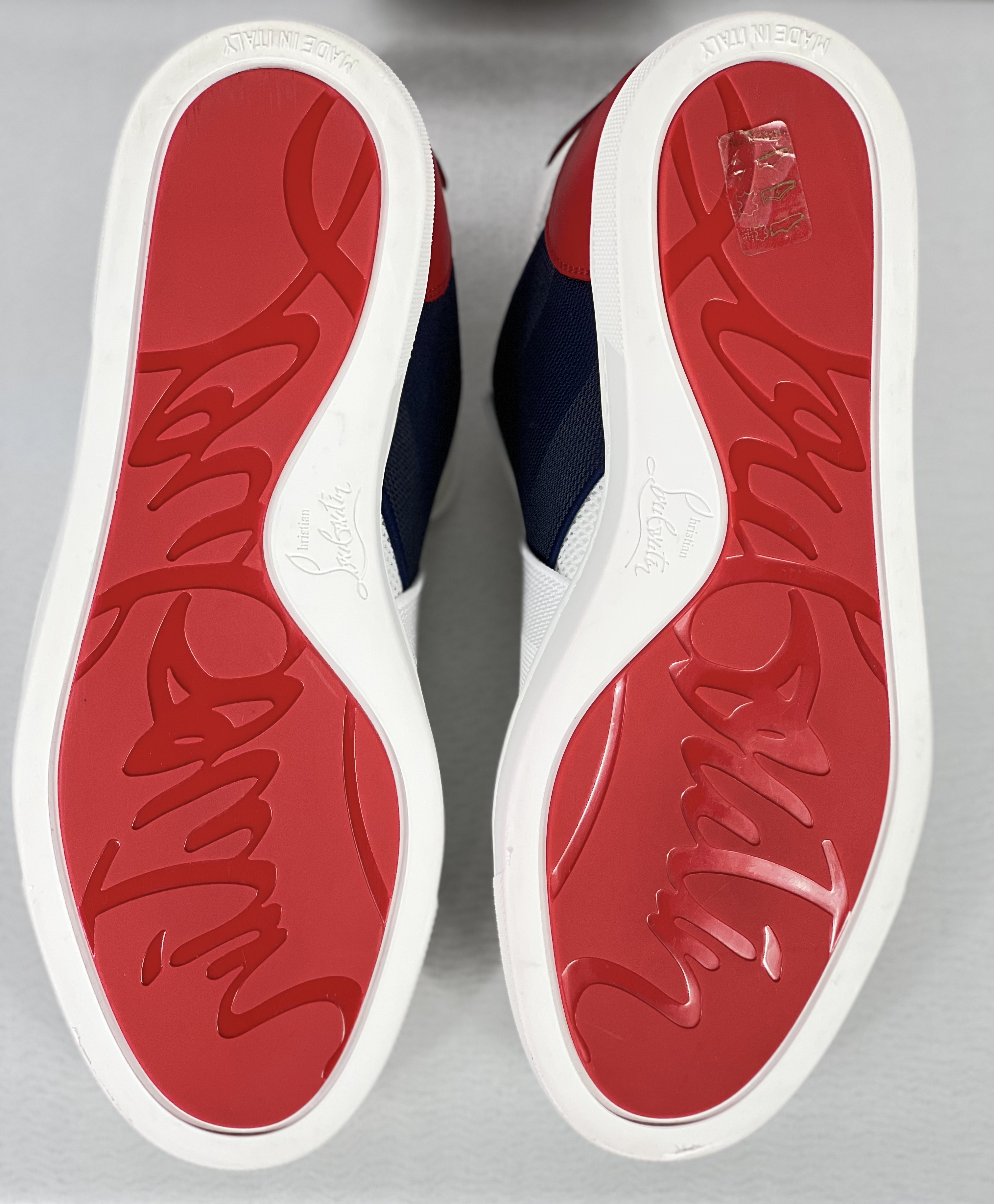 Christian Louboutin White Spike Low-Top Sneakers | Pre-Owned 37