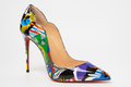 Brand new Christian Louboutin Hot Chick 100 multicolour patent pumps, size 4, never worn.